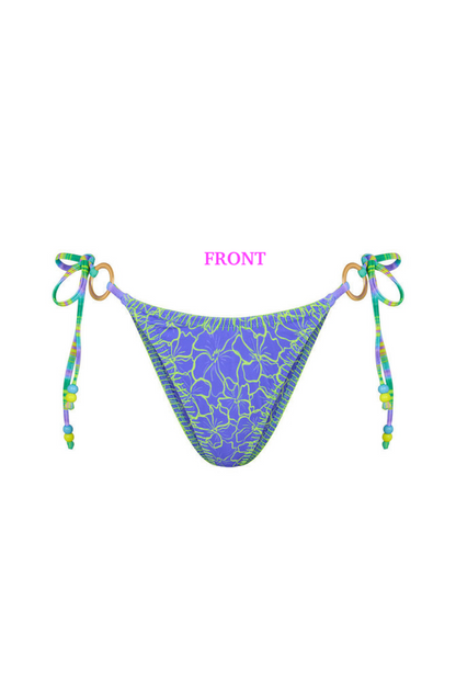 Kulani Kinis Lace Stitch Ring Tie Bikini Bottom - Sugar Wave