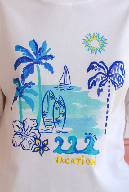 Kulani Kinis Boyfriend Tee - Shell Spritz