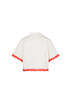 Kulani Kinis Short Sleeve Tie Up Shirt - Cherry Glaze