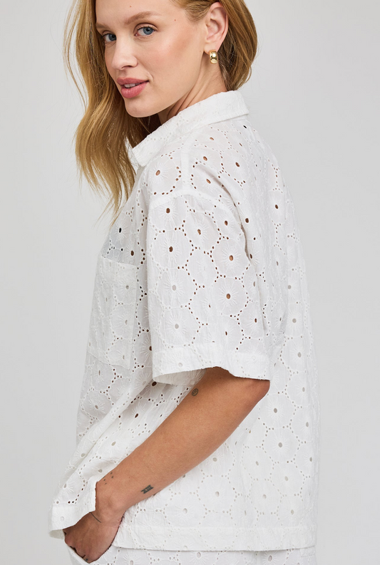Gentle Fawn Louisa Eyelet Button Down Shirt