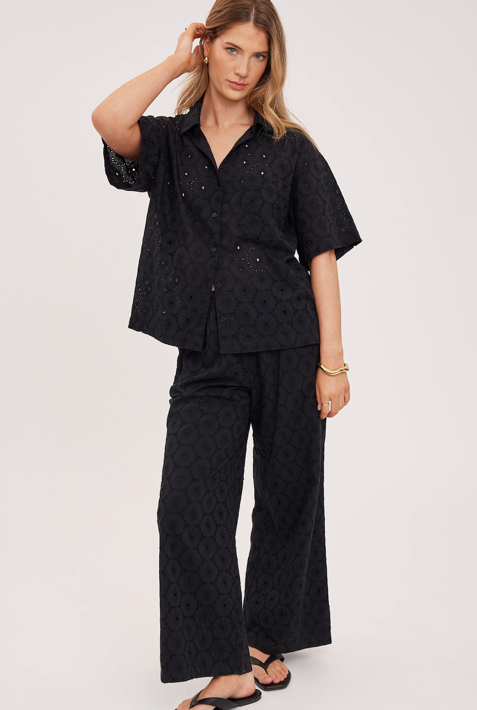 Gentle Fawn Louisa Eyelet Button Down Shirt