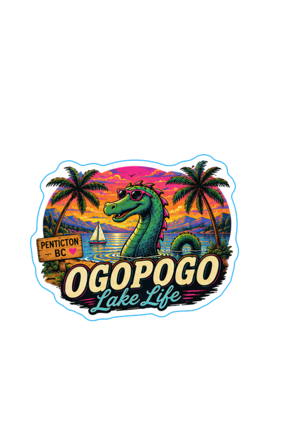 The Bumwrap 3" Vinyl Sticker - Ogopogo Lake Life