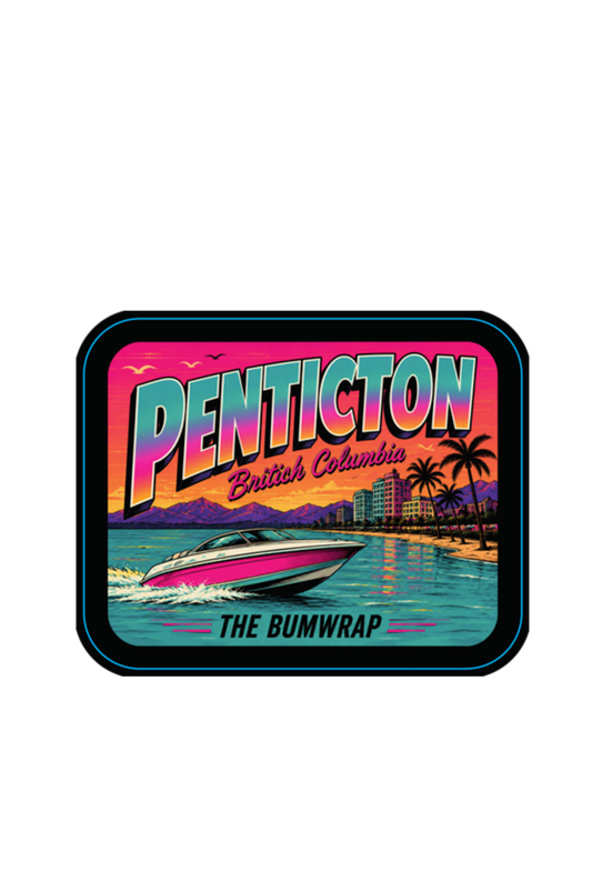 The Bumwrap 3" Rectangle Canvas Patch - Retro Boat