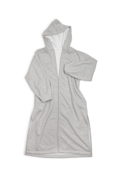 Tofino Towel Co. The Rails Terry Zip Cover Up w/Hood - Grey