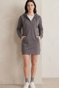 DKR & Co Long Sleeve 1/4 Zip Hooded Dress