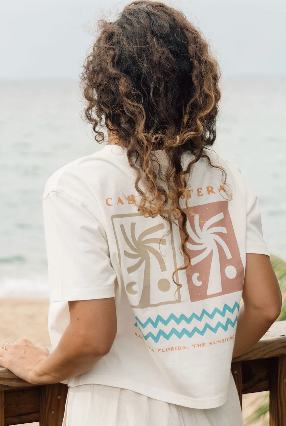 Casa Costera Palmera Crop Tee