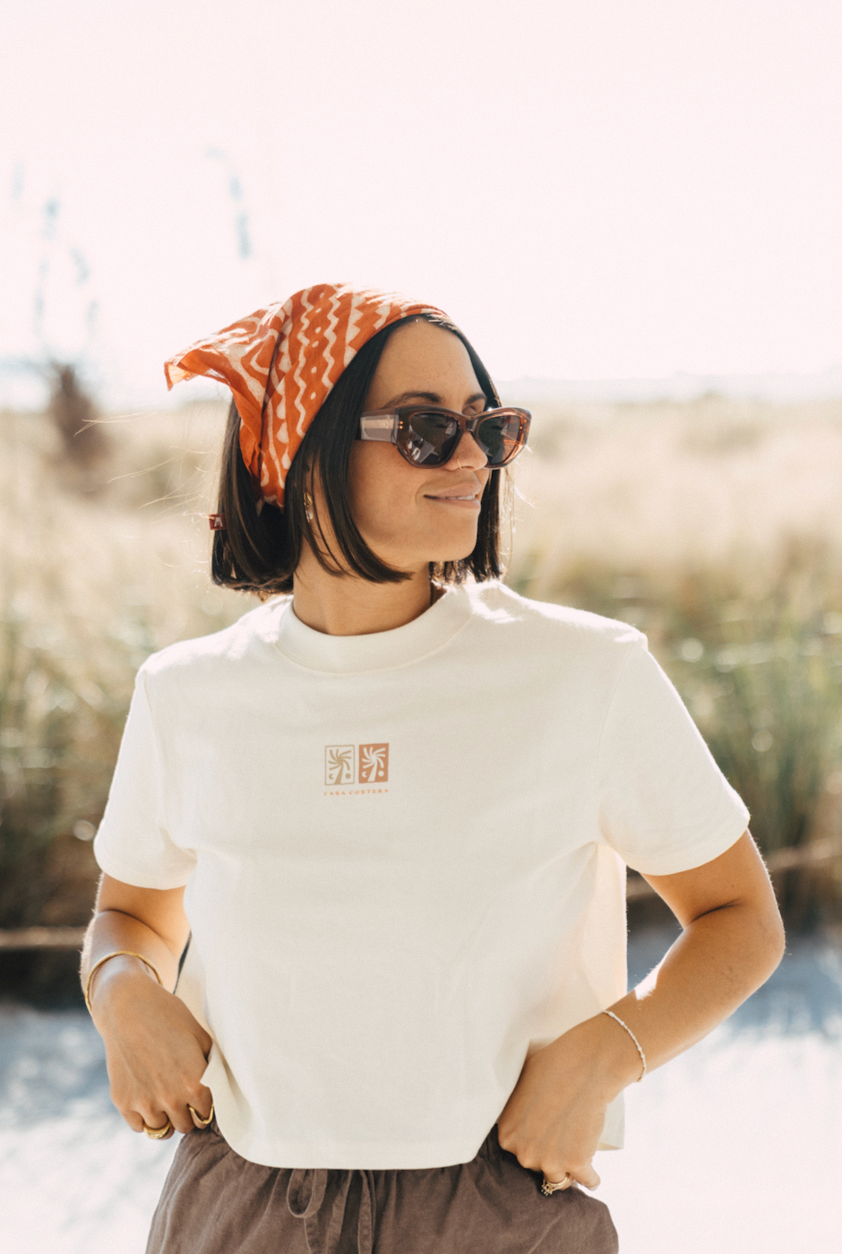 Casa Costera Palmera Crop Tee