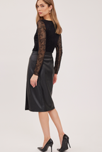 Gentle Fawn Lydia Faux Leather Midi Skirt