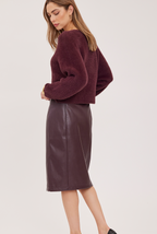 Gentle Fawn Lydia Faux Leather Midi Skirt