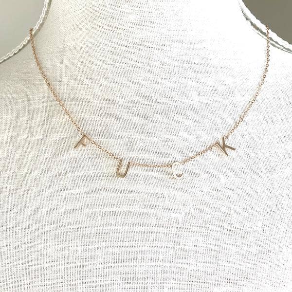 Royce and Oak Swear Word Necklace - Gold