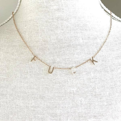 Royce and Oak Swear Word Necklace - Gold