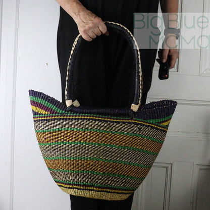 Big Blue Moma Shoulder Shopper - Traditional Palette