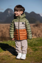 KidORCA Porteau Reversible Waterproof Puffer Jacket - Dusty Olive, product photograph