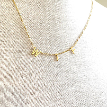 Royce and Oak WTF Necklace - Gold