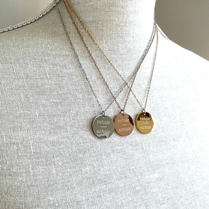 Royce and Oak Inhale / Exhale Necklace - Silver