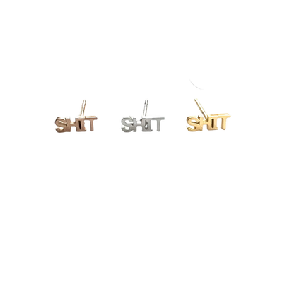 Royce and Oak Shit Earrings - Silver