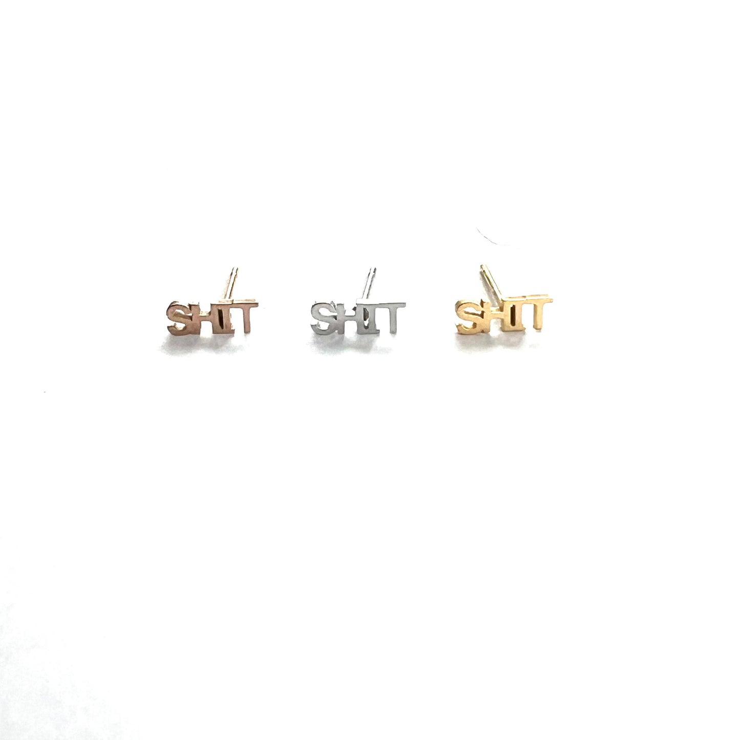 Royce and Oak Shit Earrings - Silver