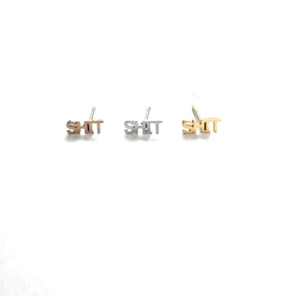 Royce and Oak Shit Earrings - Silver