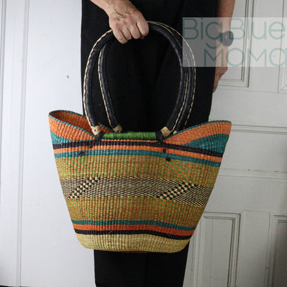Big Blue Moma Shoulder Shopper - Traditional Palette