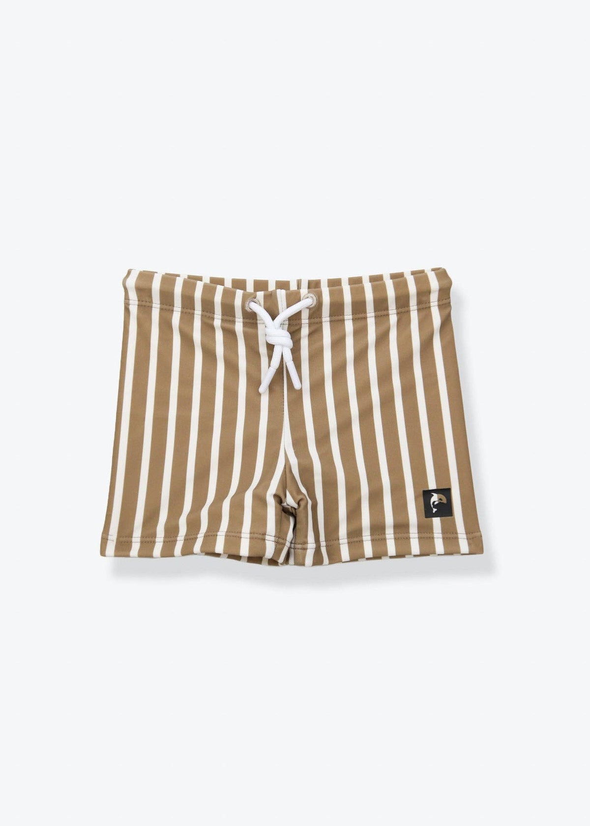KidORCA Stripe Khaki Kids Boardie Swim Shorts, additional product photograph 5