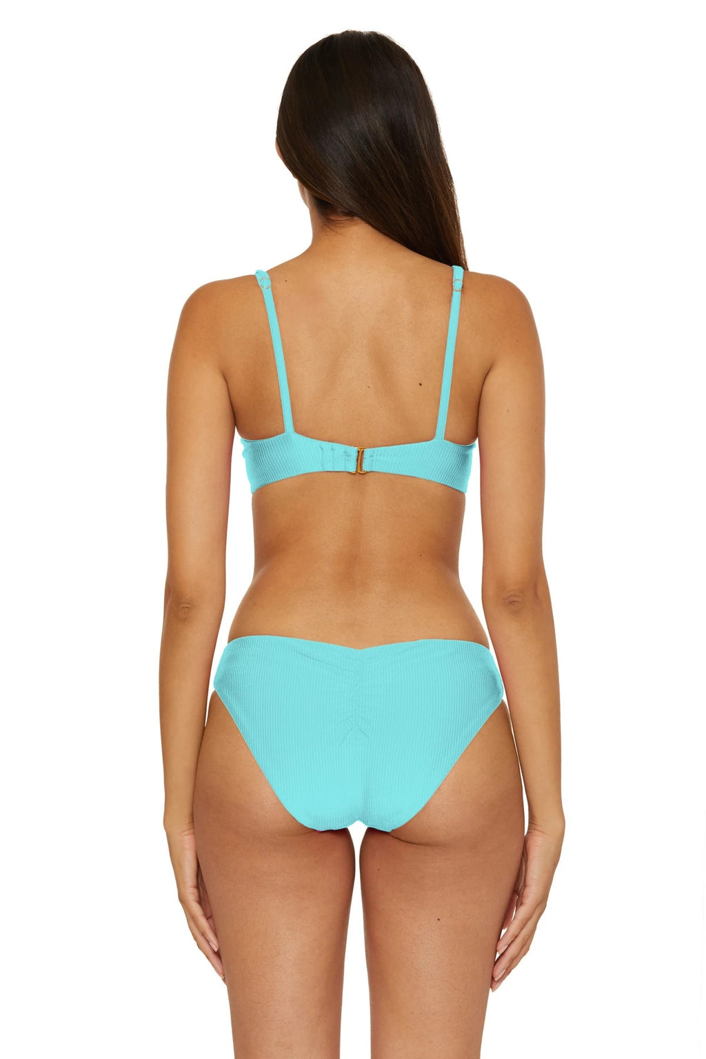 Becca Monte Carlo underwire bikini top in Oasis blue, back view