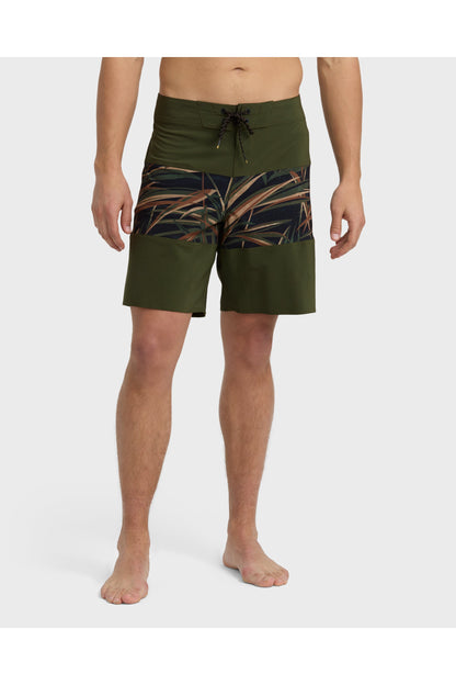 Billabong Tribong Pro 19" Boardshorts in Dark Military, front view