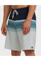 Billabong All Day Stripe Pro 20" Boardshorts in Wisp Blue, fabric and design detail