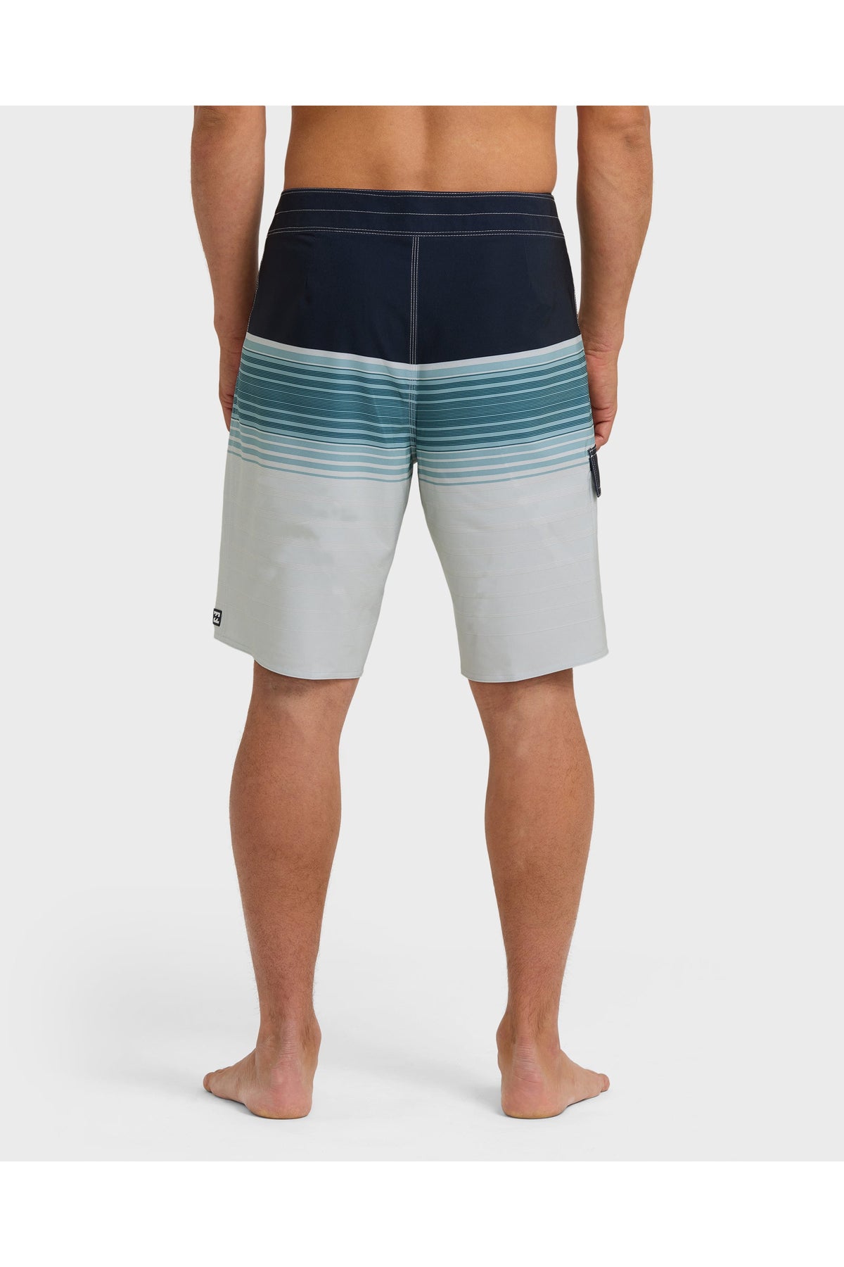 Billabong All Day Stripe Pro 20" Boardshorts in Wisp Blue, back view