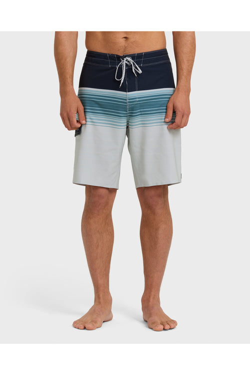 Billabong All Day Stripe Pro 20" Boardshorts in Wisp Blue, front view