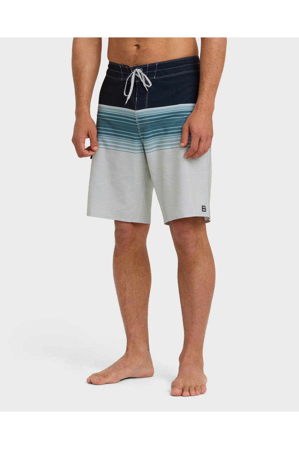 Billabong All Day Stripe Pro 20" Boardshorts in Wisp Blue, side view