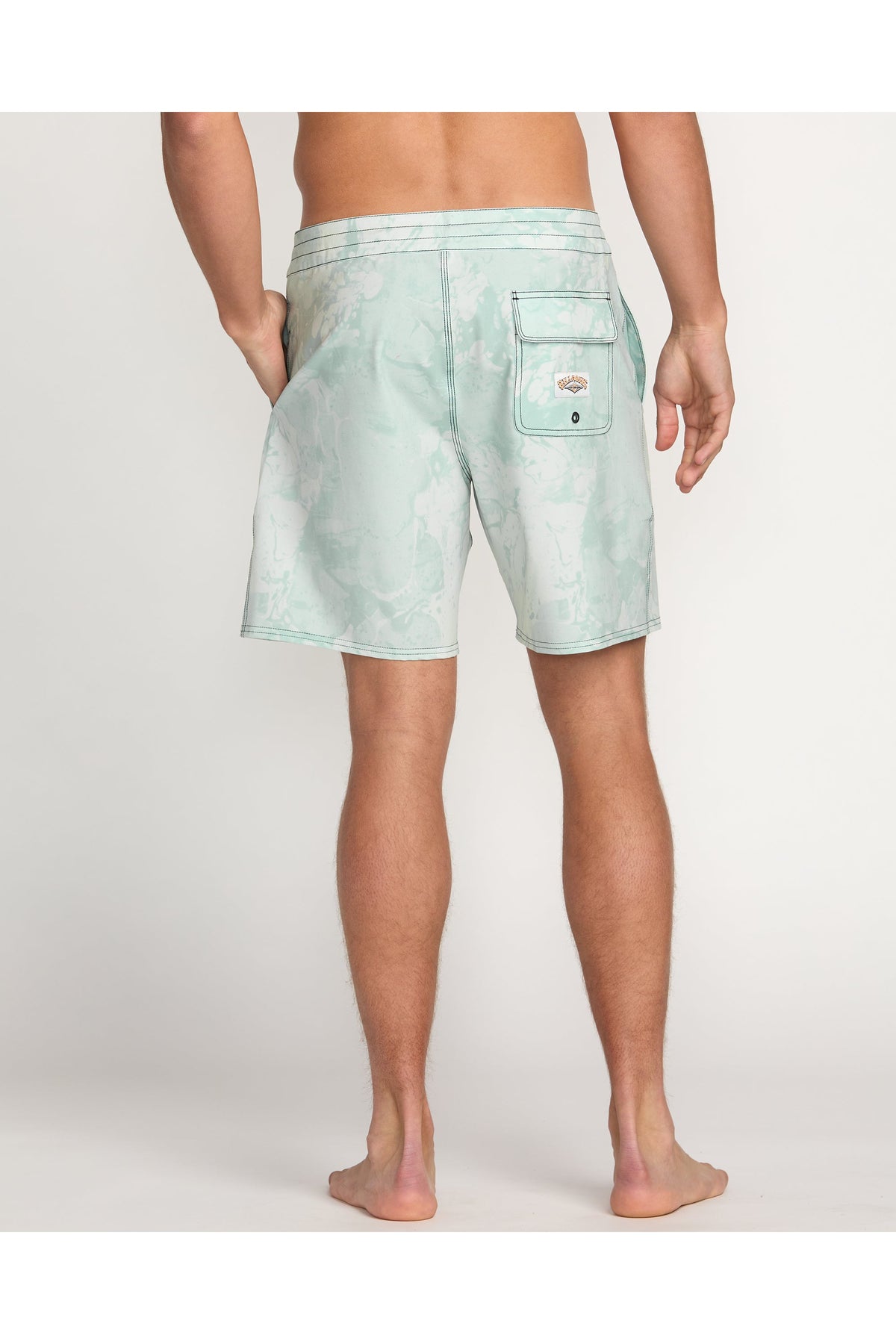 Billabong Every Other Day Lo Tide 18" Boardshorts in Seafoam, back view