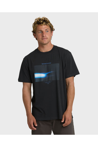 Billabong Night Surf Premium Short Sleeve T-Shirt in Black Vintage, front view
