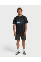 Billabong Night Surf Premium Short Sleeve T-Shirt in Black Vintage, full-length model view