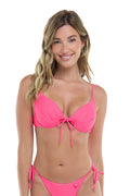 Body Glove Smoothies Greta bikini top in Bubble Gum, front view