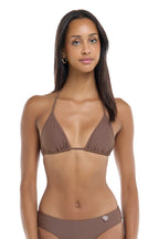 Body Glove Smoothies Dita bikini top in Latte, front view