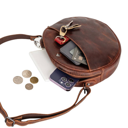Greenwood Leather Sandy Shoulder Bag - Brown