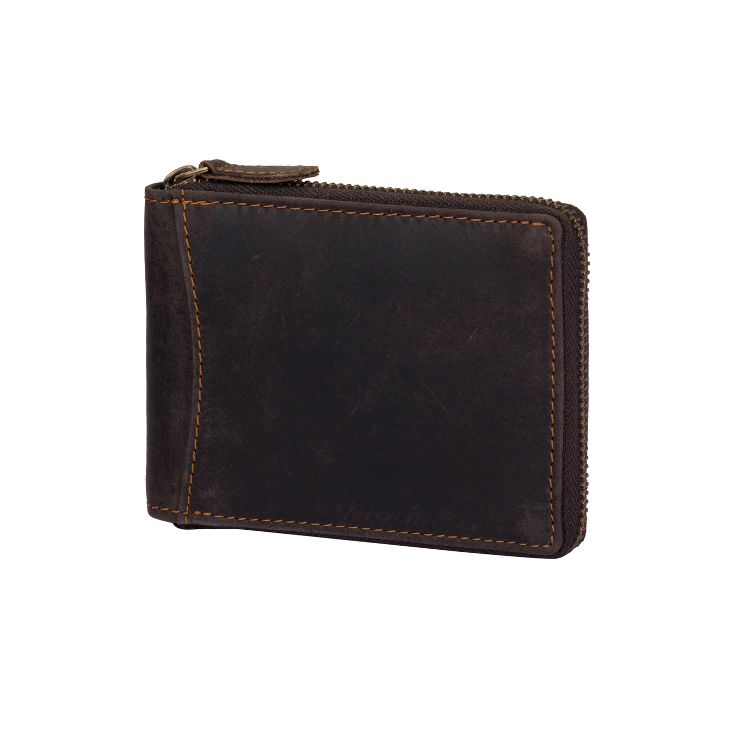 Greenwood Leather RFID wallet - RED - Zip Around Wallet - Sandal