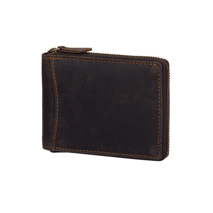 Greenwood Leather RFID wallet - RED - Zip Around Wallet - Sandal