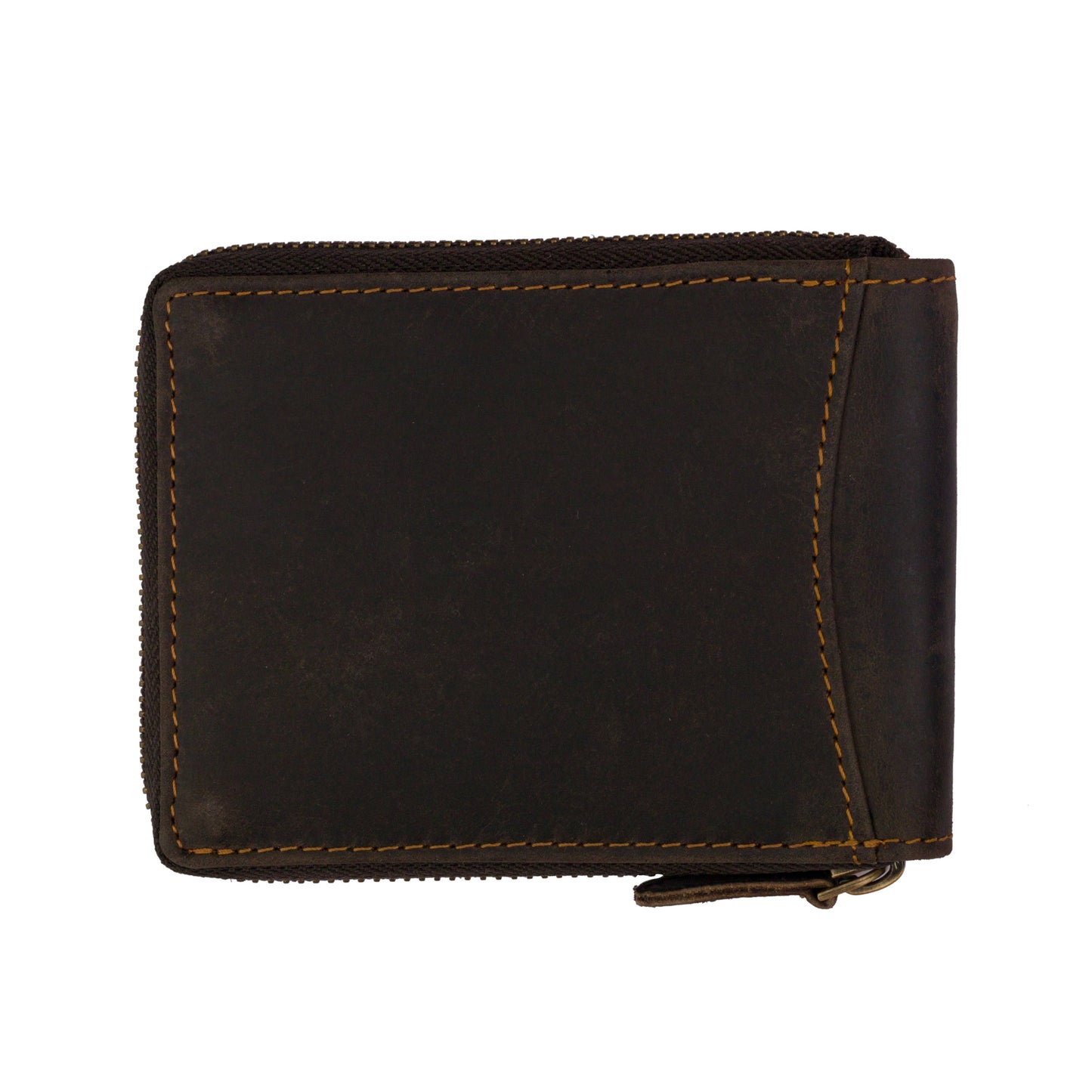 Greenwood Leather RFID wallet - RED - Zip Around Wallet - Sandal