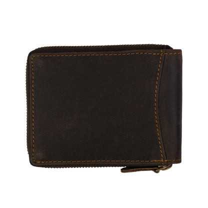 Greenwood Leather RFID wallet - RED - Zip Around Wallet - Sandal