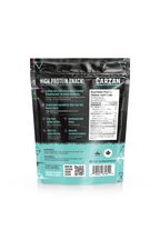 Back of Carzan Sea Salt & Black Pepper 70g beef jerky bag showing nutrition facts