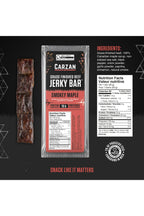 Carzan Smokey Maple Beef Jerky Bar nutrition facts and ingredients label