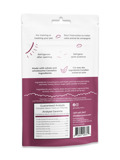 Canadian Bacon Treats For Dogs 100g/3.53oz