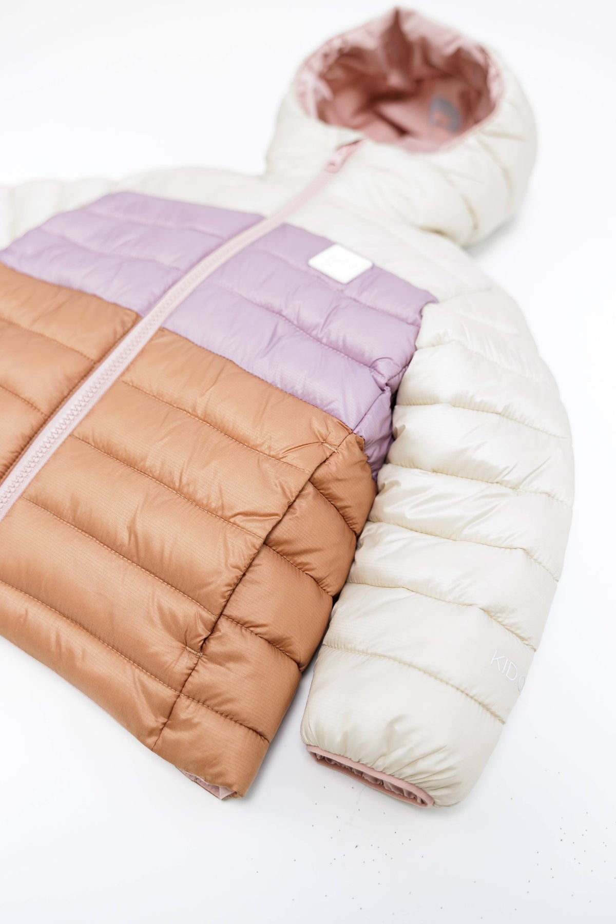 KidORCA Porteau Reversible Waterproof Puffer Jacket - Dusty Rose, additional product photograph 8