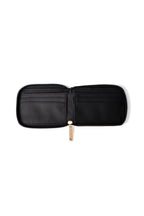 Kedzie Essentials Only Pocket Wallet — black wallet open to card slots