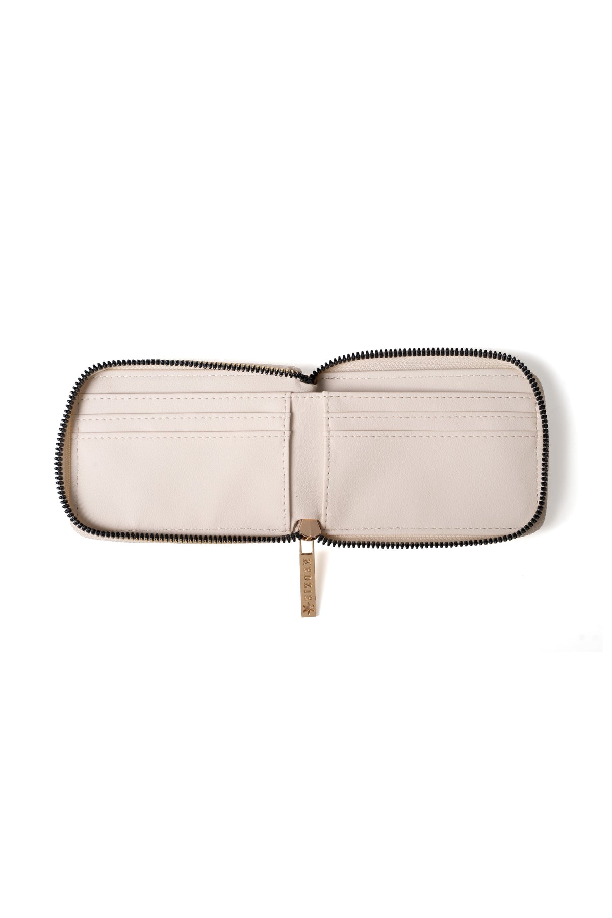Kedzie Essentials Only Pocket Wallet — bone wallet open to card slots