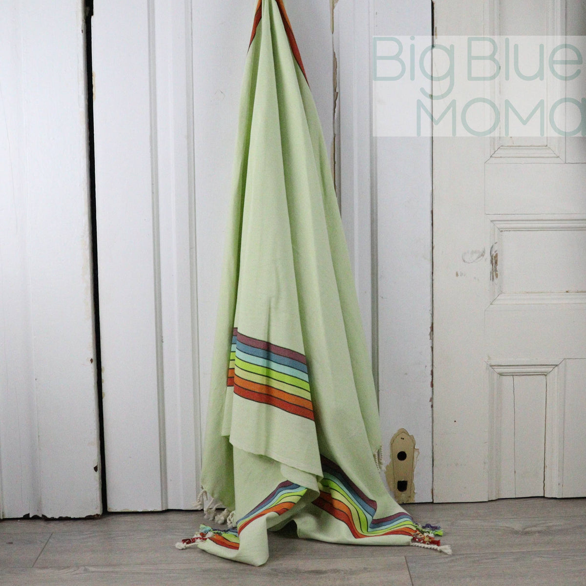 Big Blue Moma Rainbow Peshtemal: Baby Blue / Standard