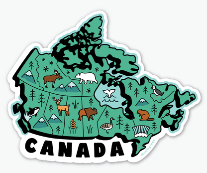 Map of Canada - 4" vinyl sticker