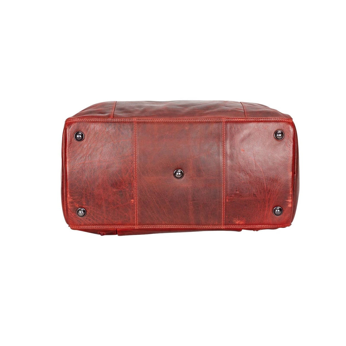 Large Leather Weekender Bag - Casual Vintage Look: Sandal