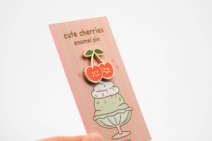 Cute Cherries - enamel pin 🍒